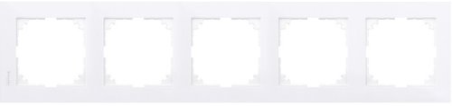 Рамка универсальная Schneider Electric Merten M-Pure 5-м. бриллиантовый-белый  картинка